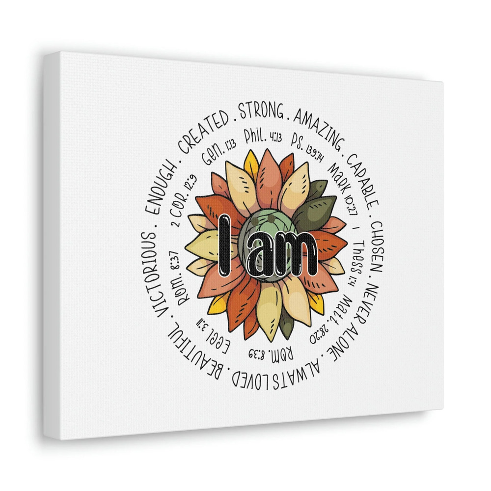 Scripture Walls I Am Created Revelation 4:11 Flower Multicolored Christian Wall